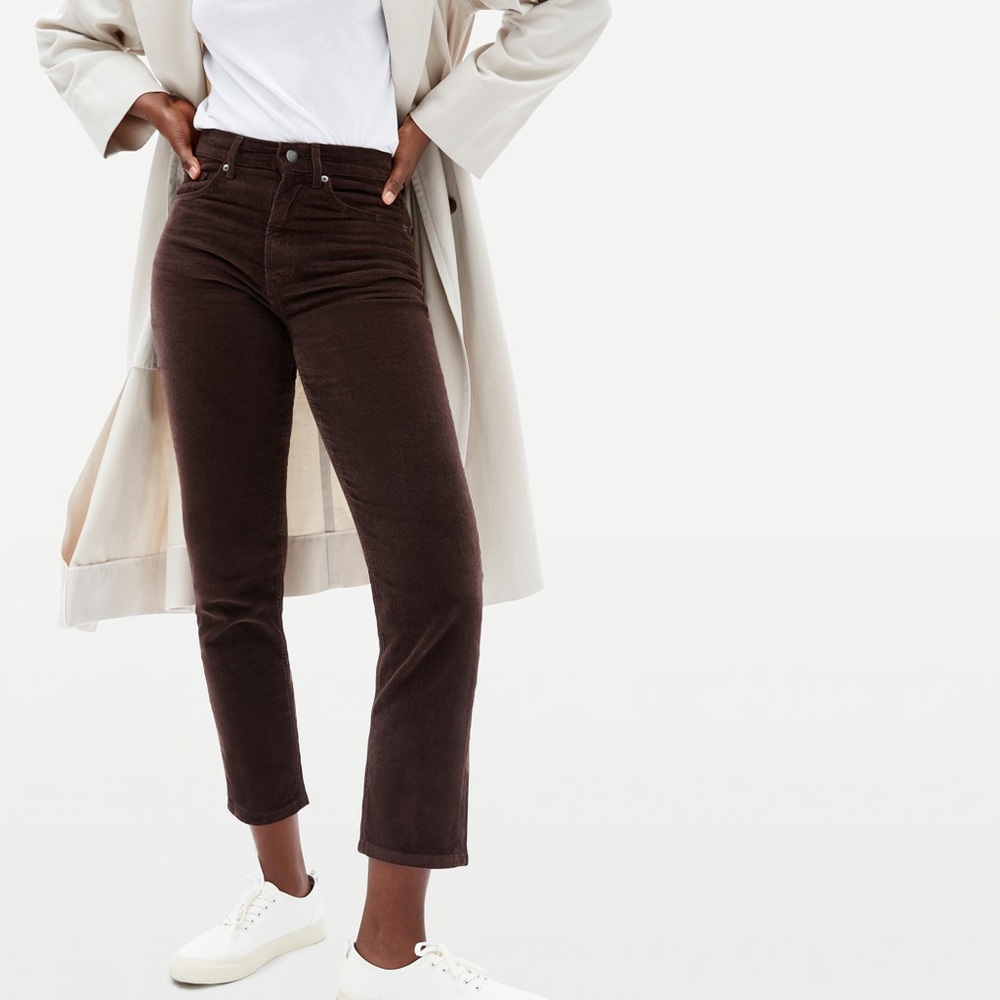 Everlane The Cheeky Straight Brown Corduroy Size 27